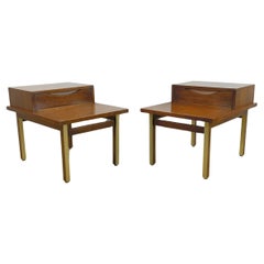 Retro Pair Mid-Century End Tables by Merton Gershun for American of Martinsville