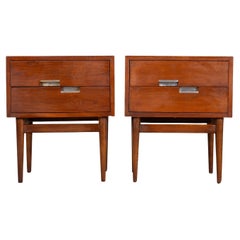 Pair Mid-Century End Tables Nightstands American of Martinsville