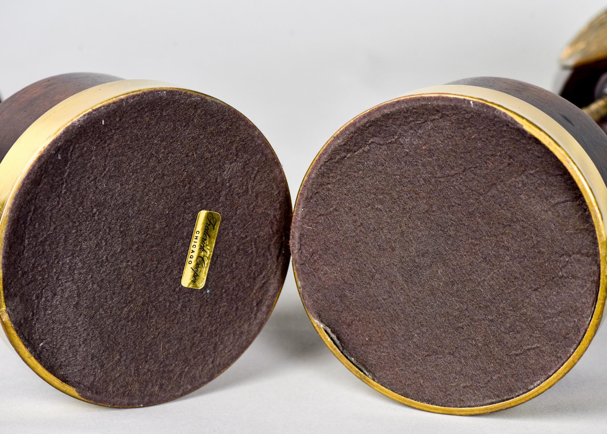 Pair of Midcentury Frederick Cooper Wood and Brass Birds 5
