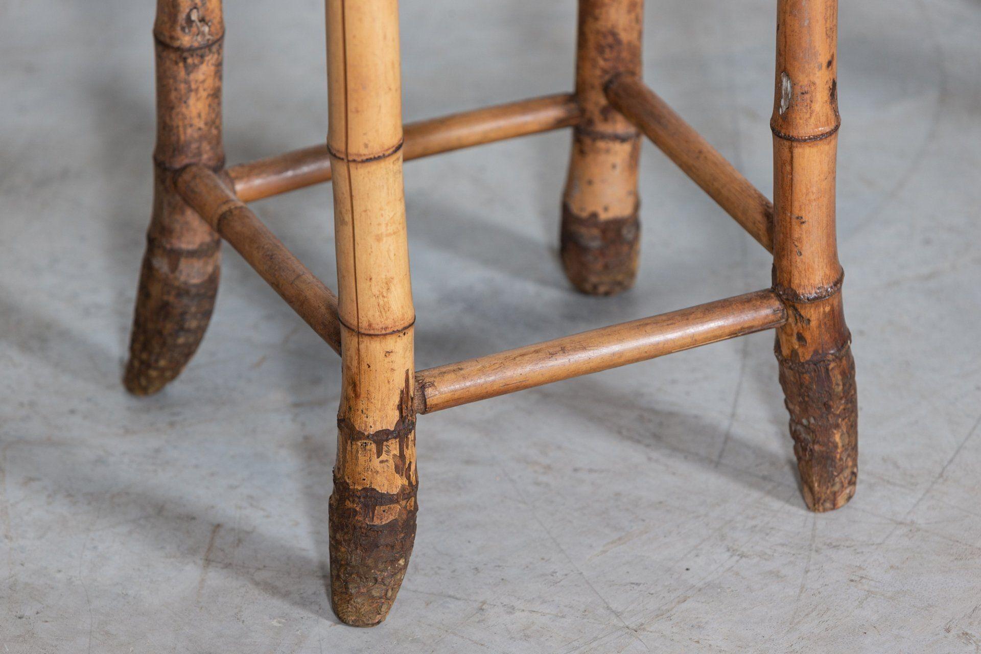 Pair Mid-Century French Bamboo Side Tables For Sale 8