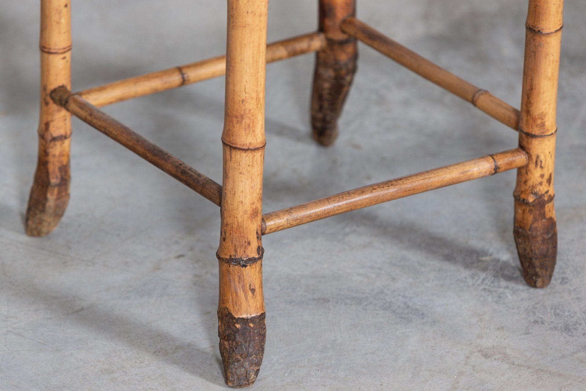 Pair Mid-Century French Bamboo Side Tables For Sale 10