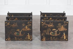 Pair Mid Century ‘Harrods’ Chinoiserie 3 Tier Etageres