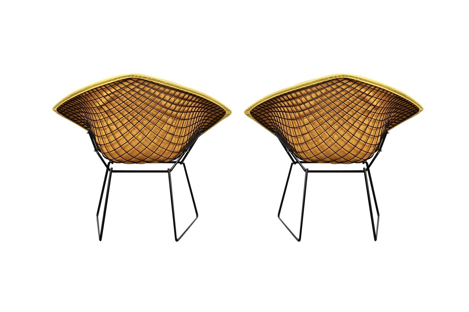 Américain Paire de chaises Harry Bertoia Knoll Diamond du milieu du siècle dernier en vente