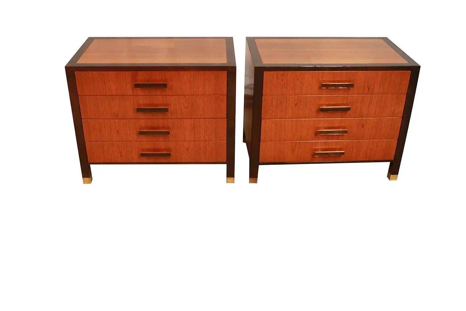 Pair Mid Century Harvey Probber Nightstands End Tables In Good Condition For Sale In Baltimore, MD
