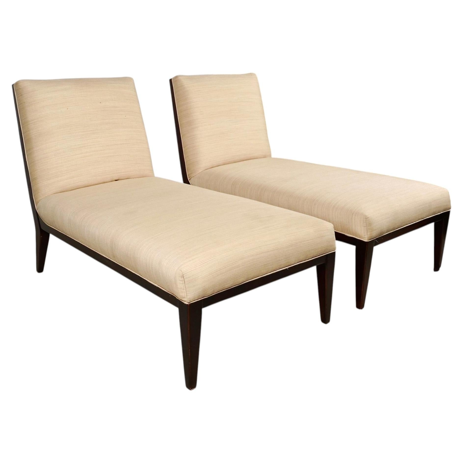 Pair Mid-Century Harvey Probber-Style Chaise Longues For Sale