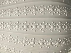 Pair Mid-Century Heinrich "Coloquinte" White Matte Bisque Porcelain Vases 1960's