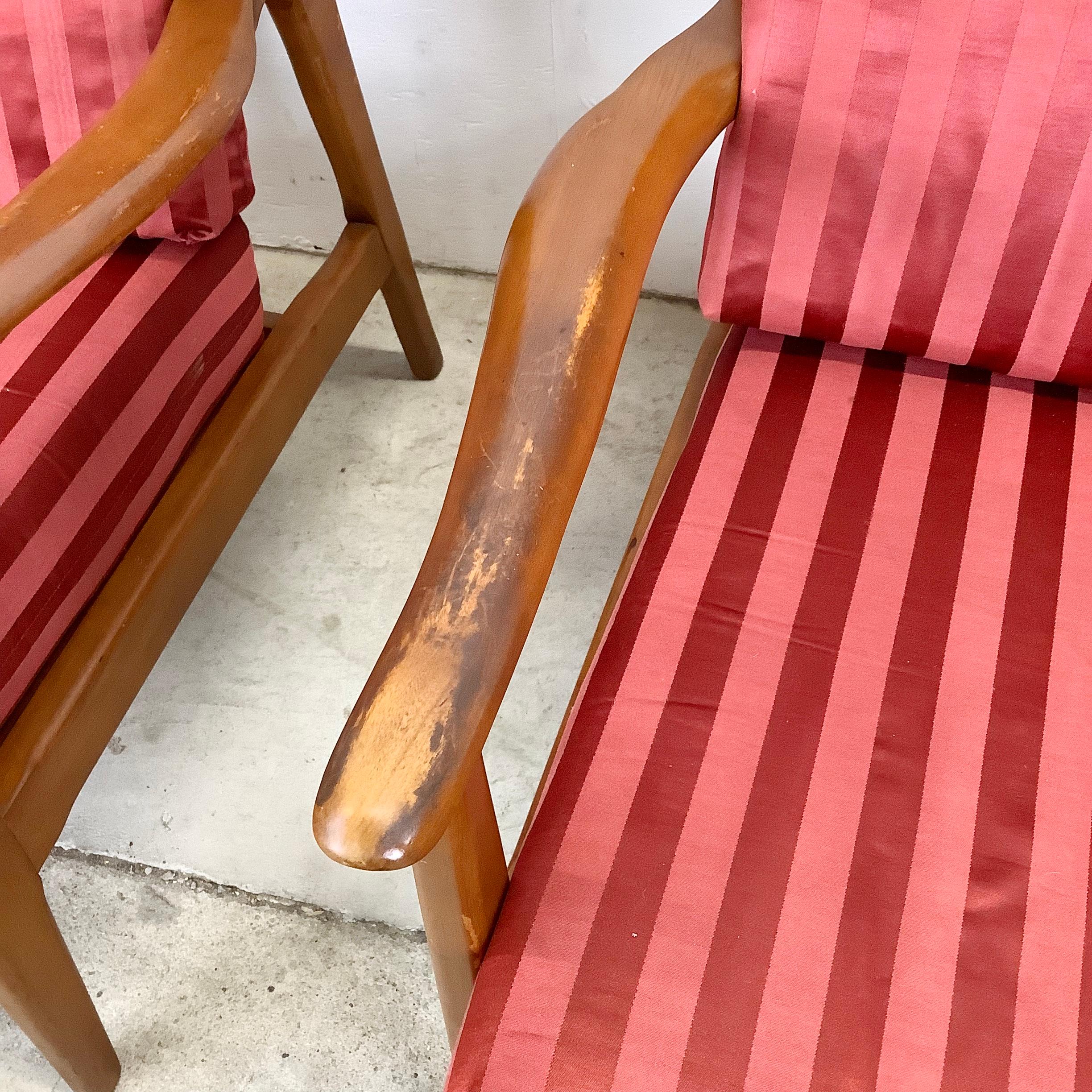 Pair Mid-Century Highback Lounge Chairs For Sale 12
