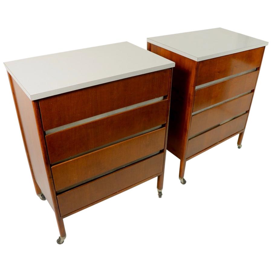 Pair of Mid Century Hill-Rom Dressers