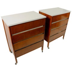Vintage Pair of Mid Century Hill-Rom Dressers