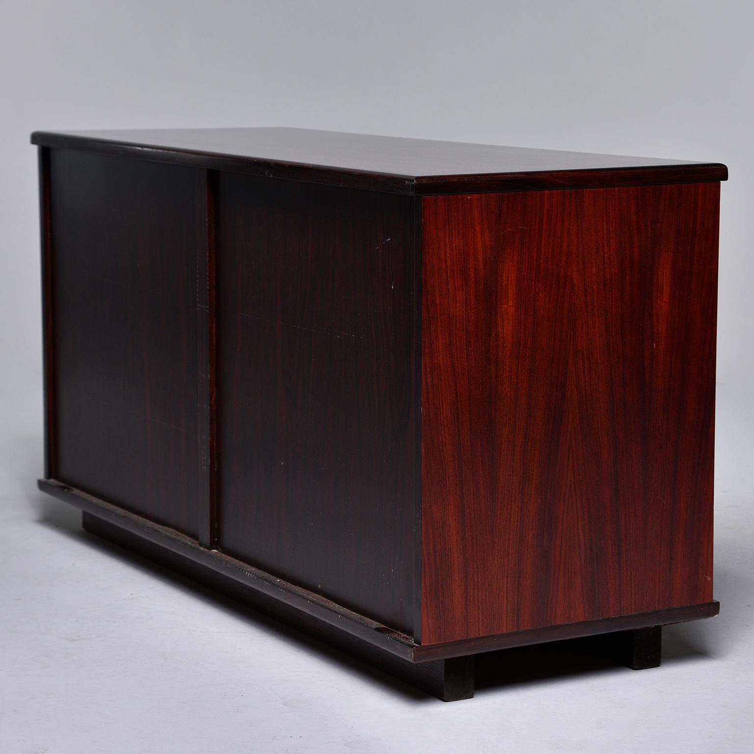 Pair of Midcentury Italian Rosewood Cabinets With Ebony Detailing 7