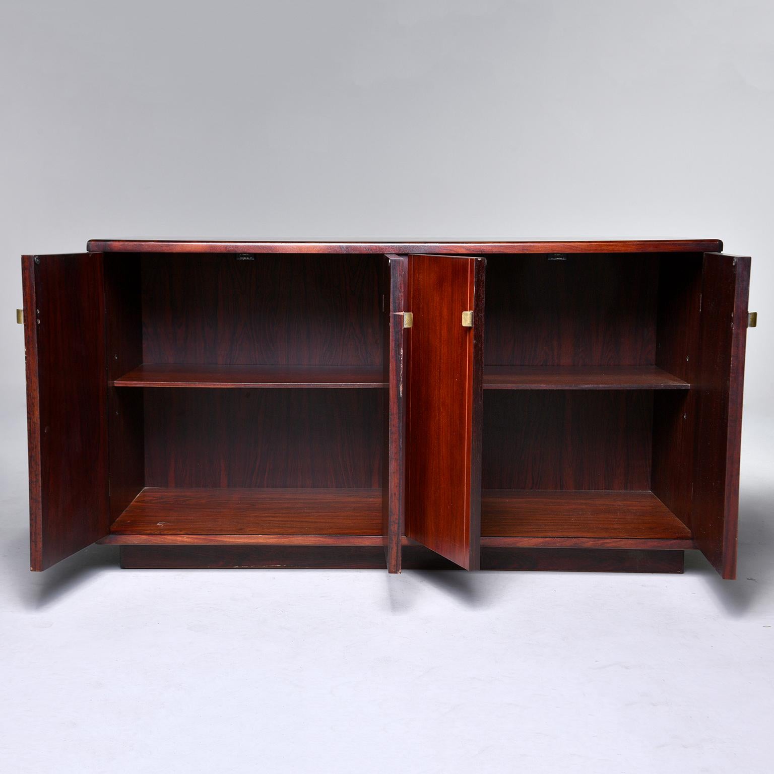 Pair of Midcentury Italian Rosewood Cabinets With Ebony Detailing 11