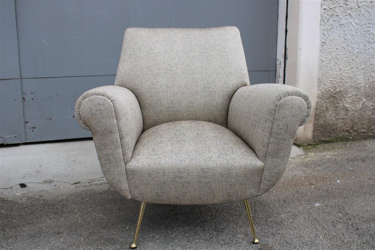 Paar italienische Design-Sessel aus der Mitte des Jahrhunderts Gigi Radice für Minotti 1950er Jahre im Angebot 1