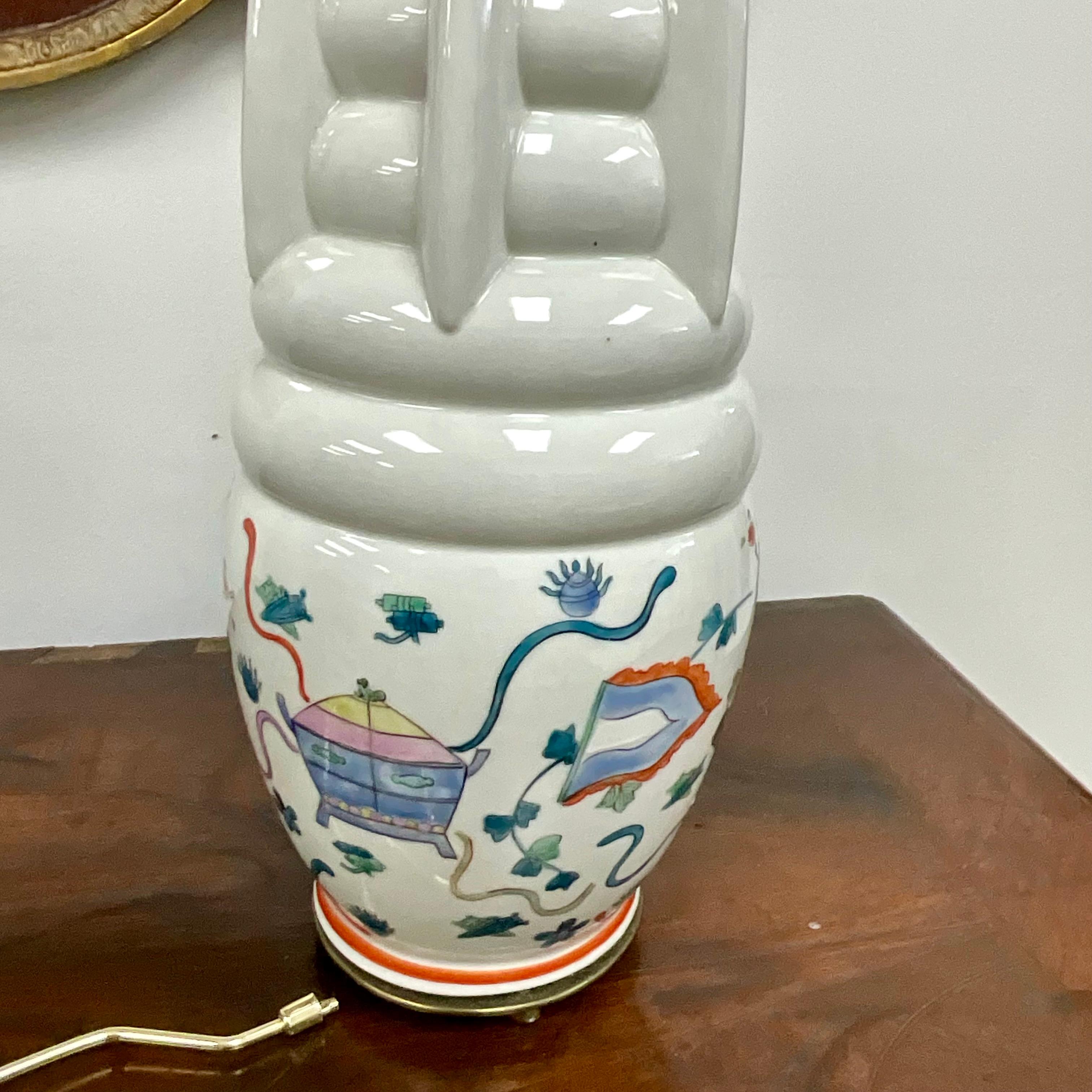 20ième siècle Paire de lampes japonaises Arita du milieu du siècle en vente