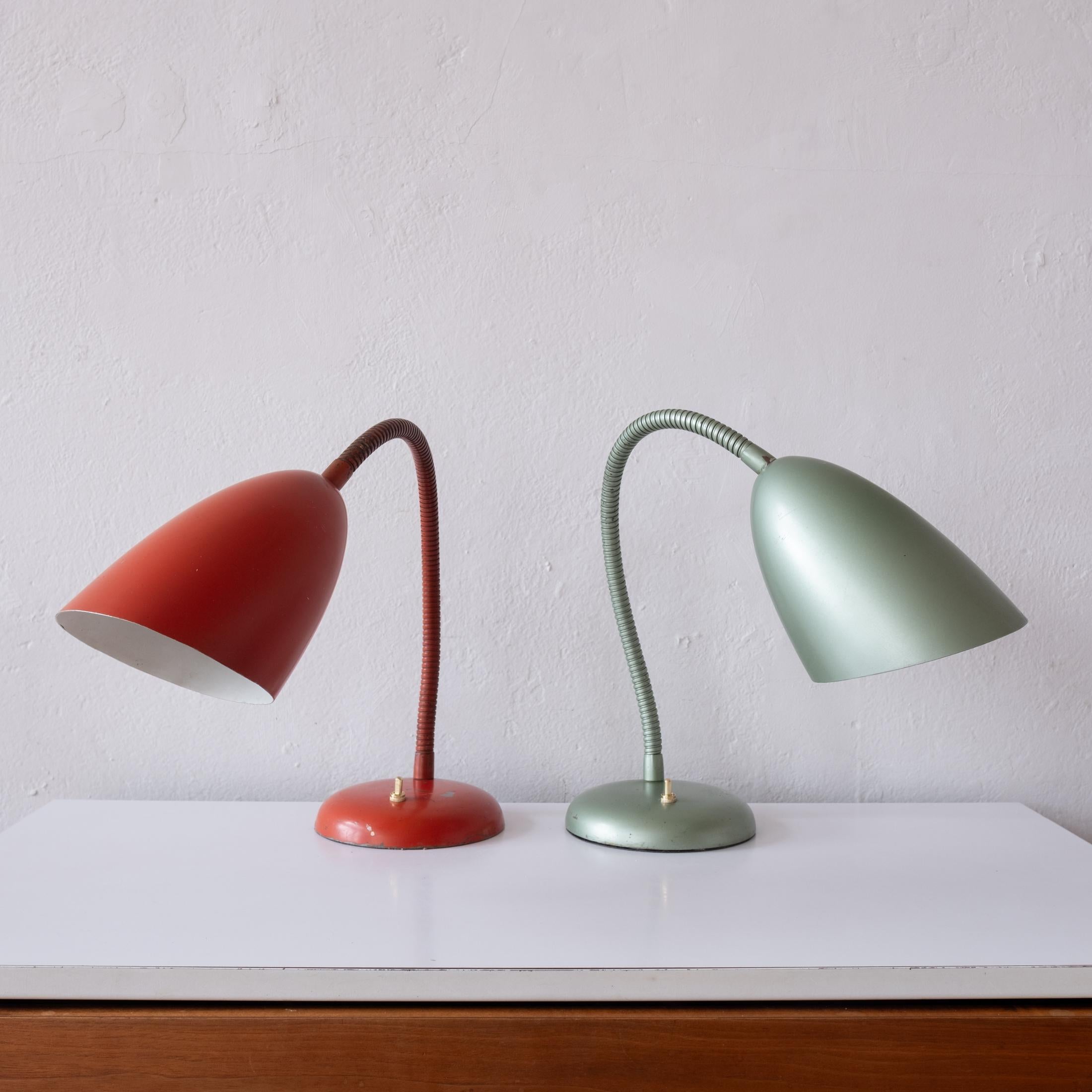 Mid-Century Modern Paire de lampes de table Kurt Versen du milieu du siècle 1950 en vente