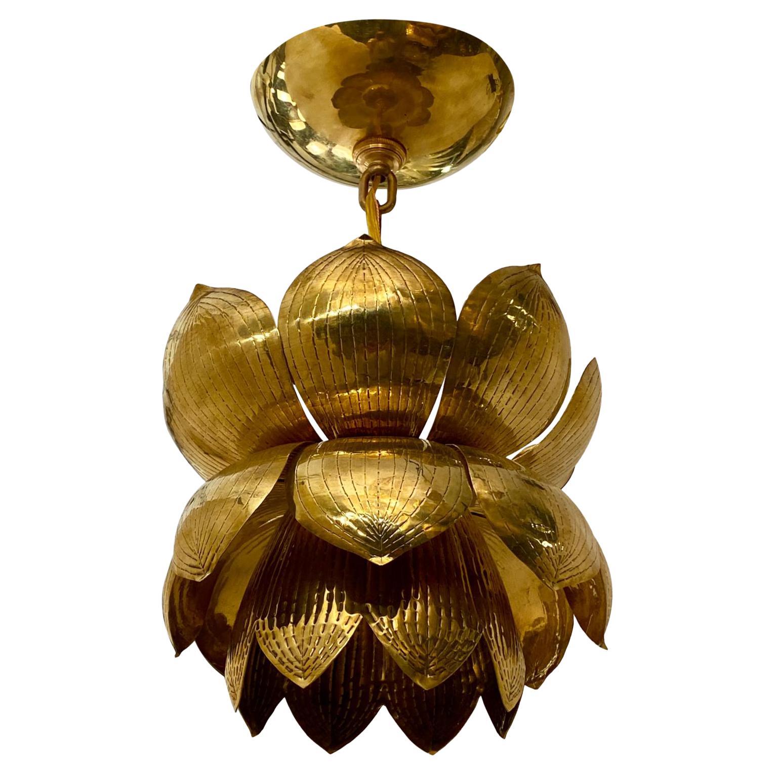 Lotus-Leuchten aus der Mitte des Jahrhunderts, ein Paar, einzeln verkauft