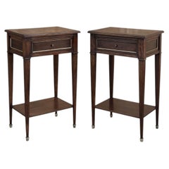 Pair Mid-Century Louis XVI Style Mahogany End Tables