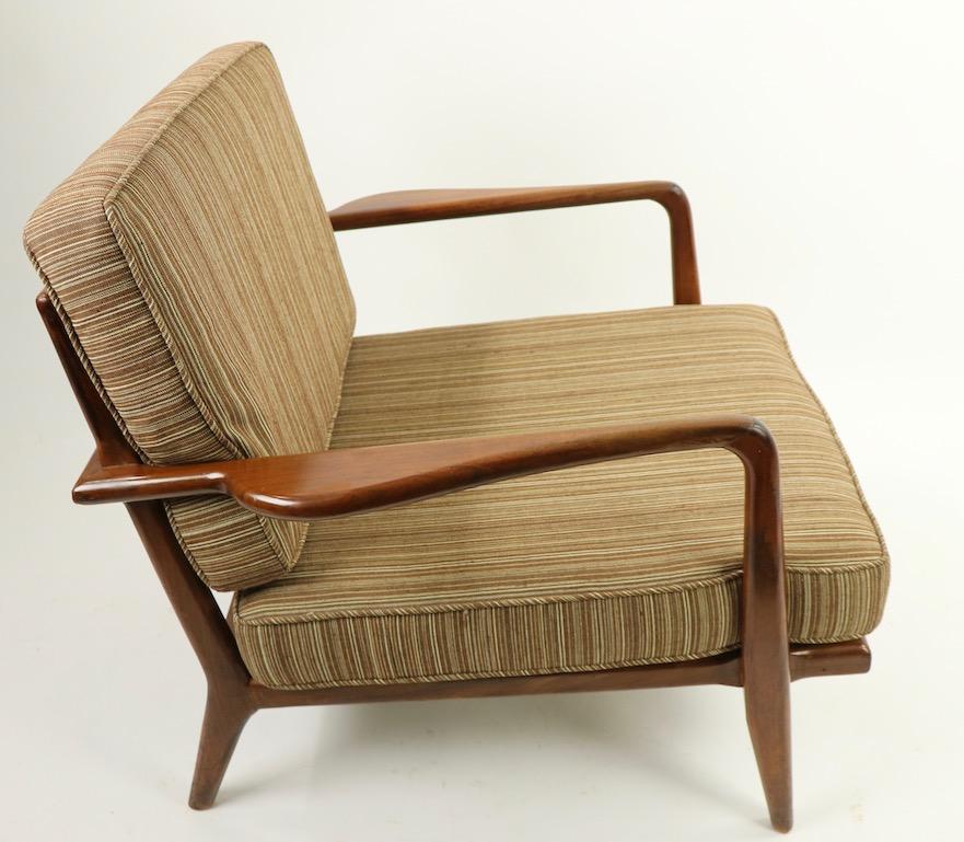 Pair of Mid Century Lounge Chairs by Mel Simlow For Sale 4