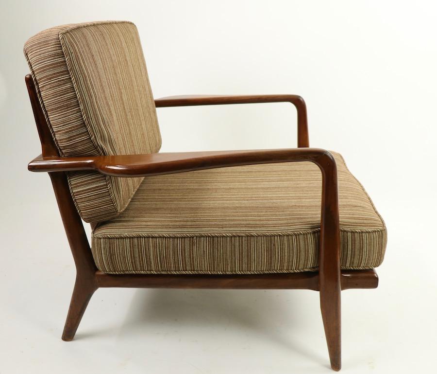 Pair of Mid Century Lounge Chairs by Mel Simlow For Sale 5