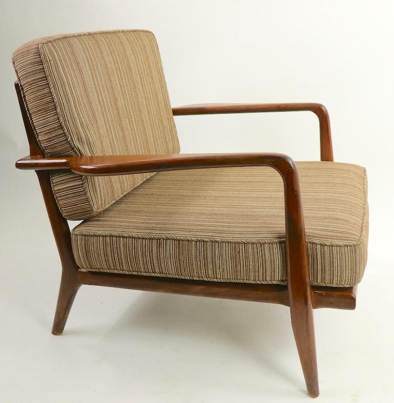 Pair of Mid Century Lounge Chairs by Mel Simlow For Sale 1