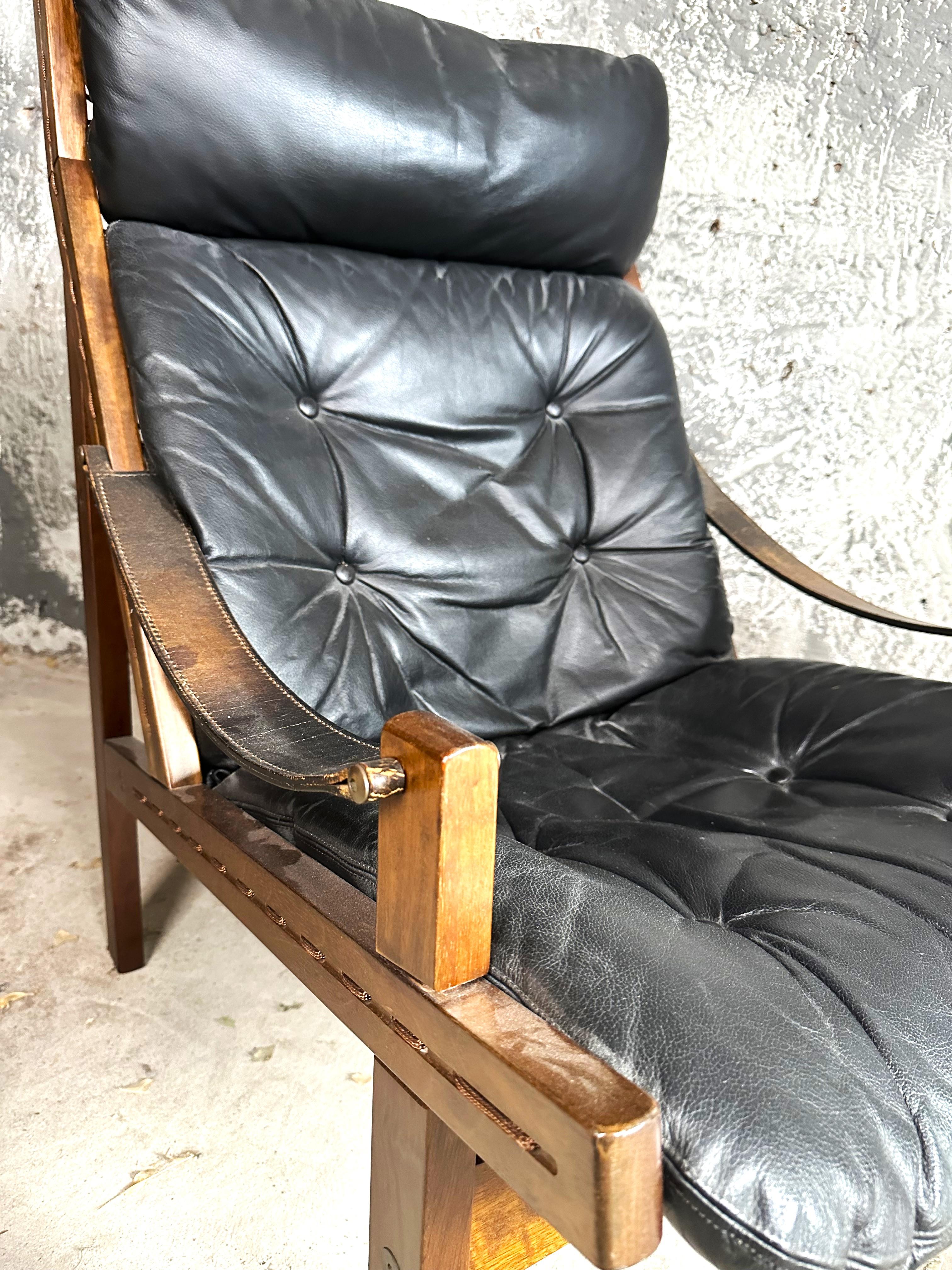 Pair Mid-Century Lounge Hunter Chairs by Torbjørn Afdal for Bruksbo, Norway 1960 For Sale 10