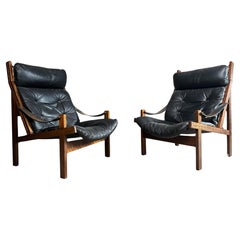 Pair Mid-Century Lounge Hunter Chairs by Torbjørn Afdal for Bruksbo, Norway 1960