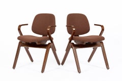 Paire de fauteuils modernes du milieu du siècle par Joe Atkinson pour Thonet, 1950