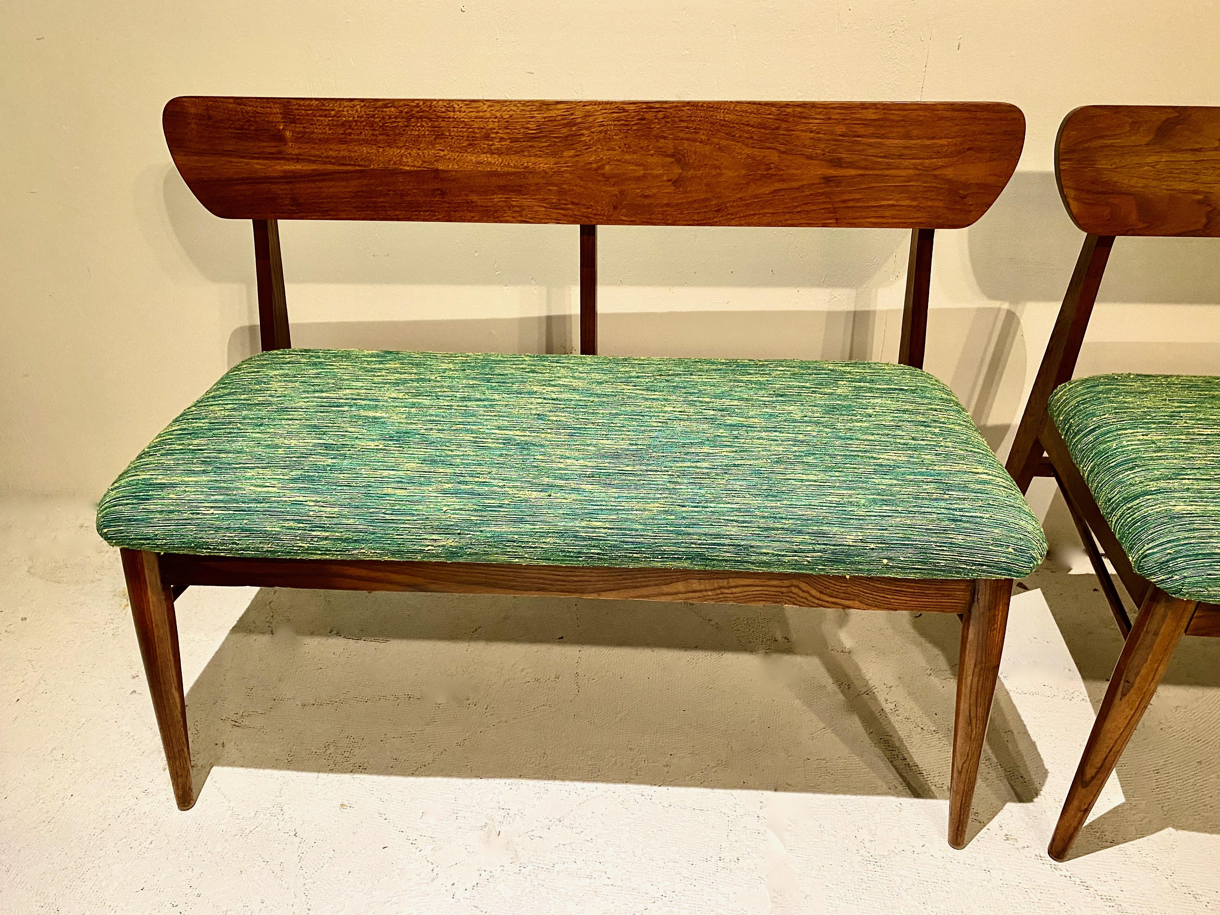 American Pair Mid-Century Modern Benches