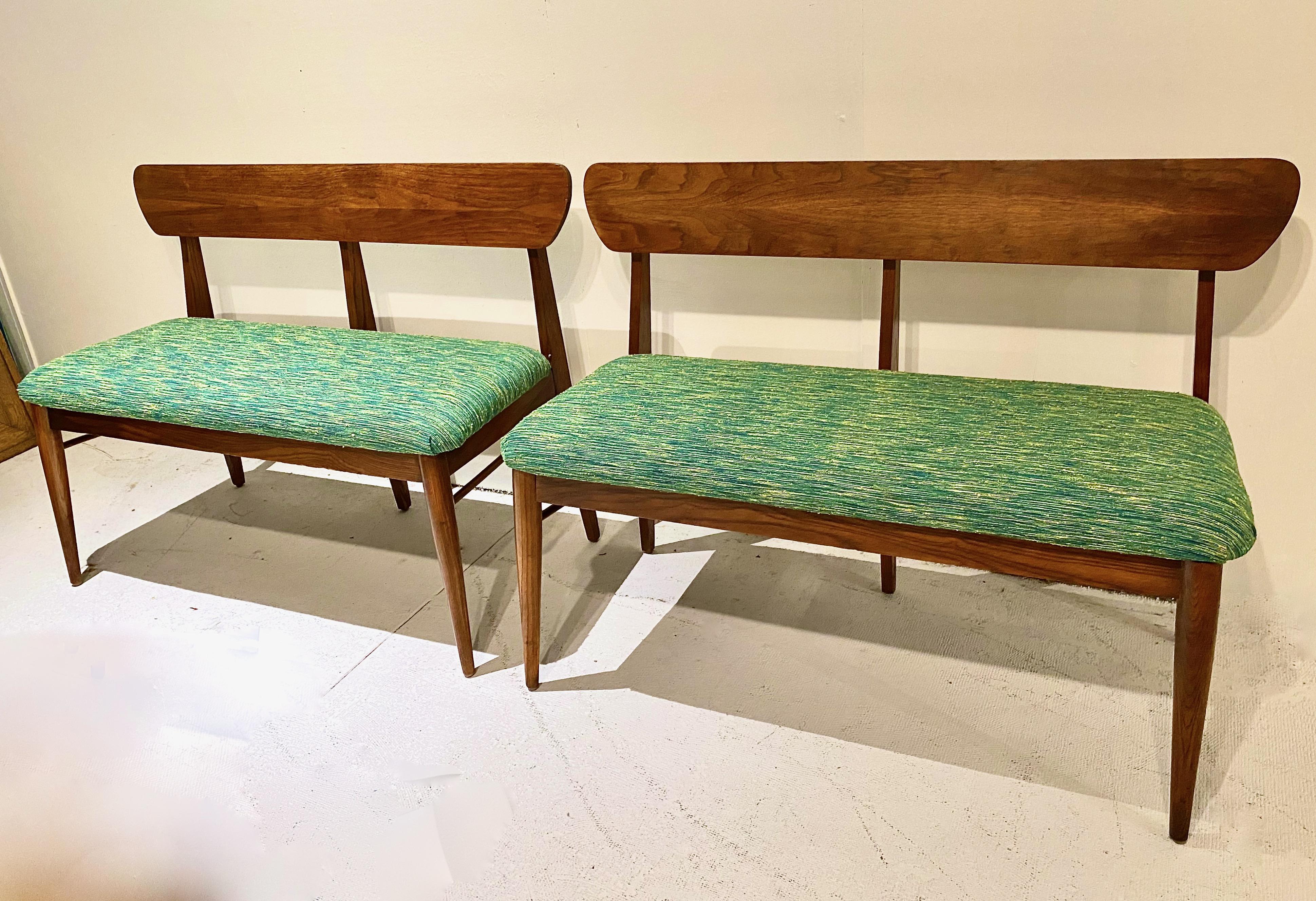 20th Century Pair Mid-Century Modern Benches