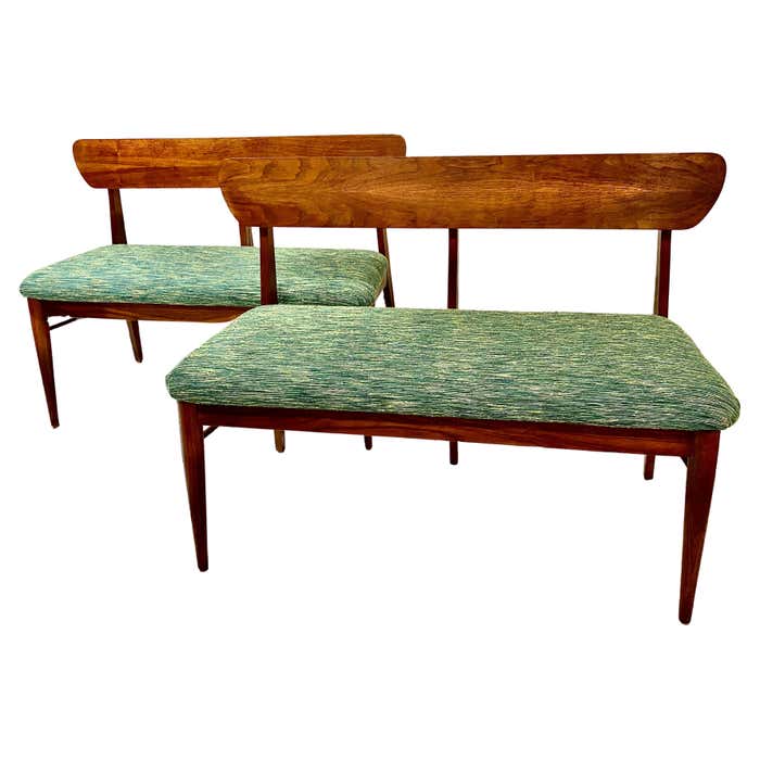 Mid Mod Bench Pair Mid-Century Modern Benches at 1stDibs