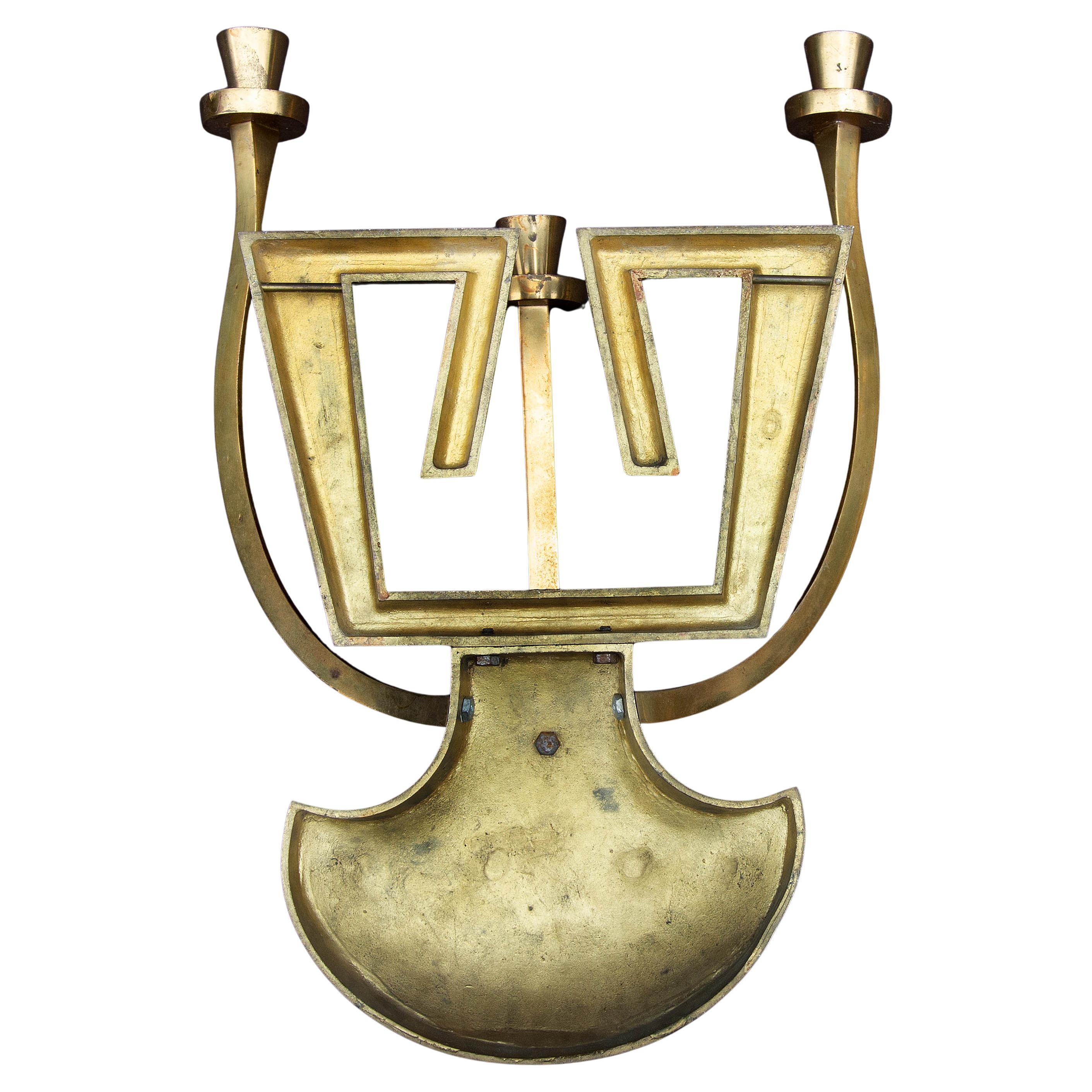 Moderno Coppia  Applique in ottone moderne del metà secolo in vendita
