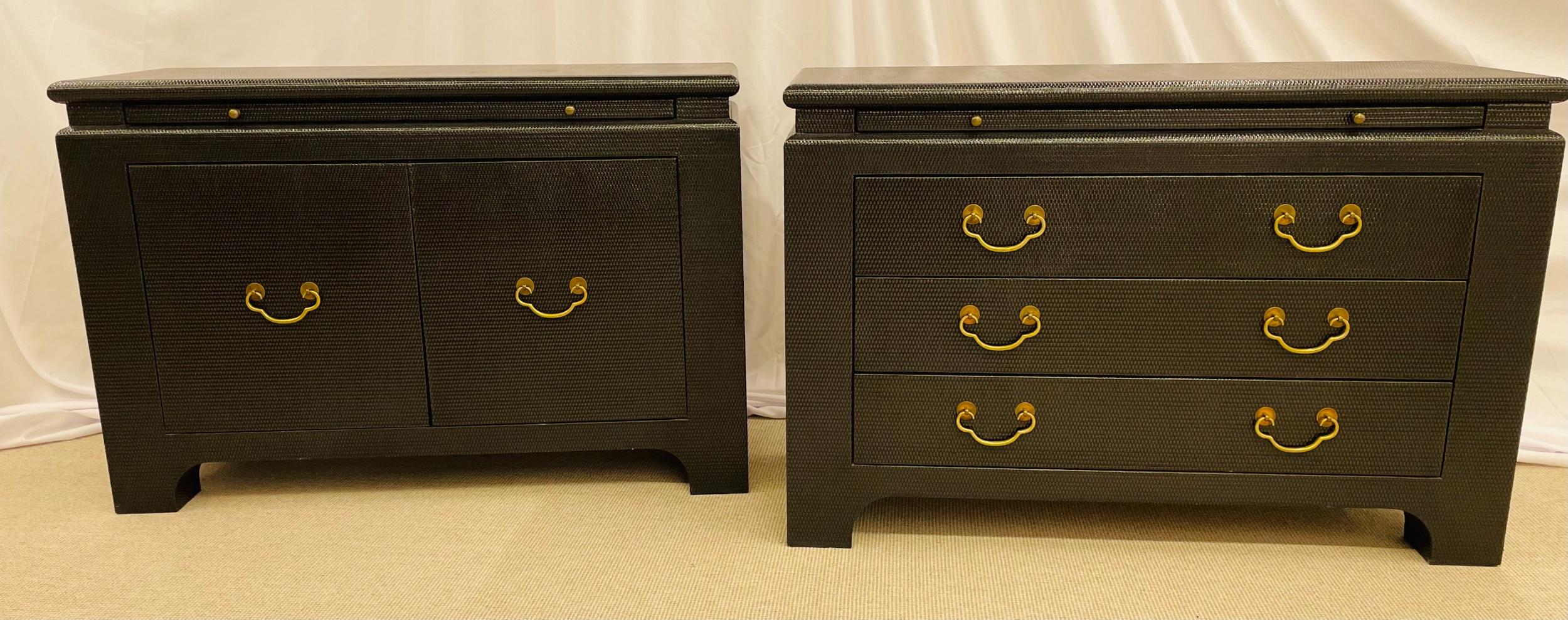 North American Pair Mid-Century Modern Cabinets Commodes or Night Stands Harrison Van Horn For Sale