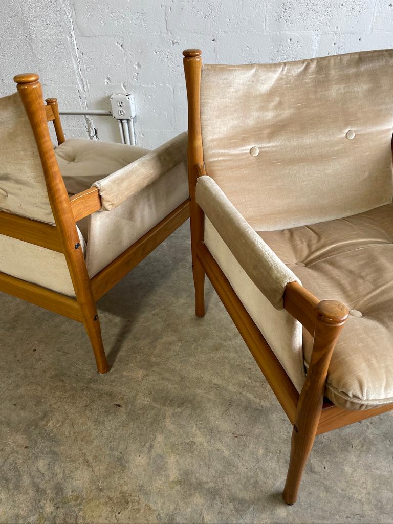 Paar Mid Century Modern Easy Chairs von Dux im Angebot 2