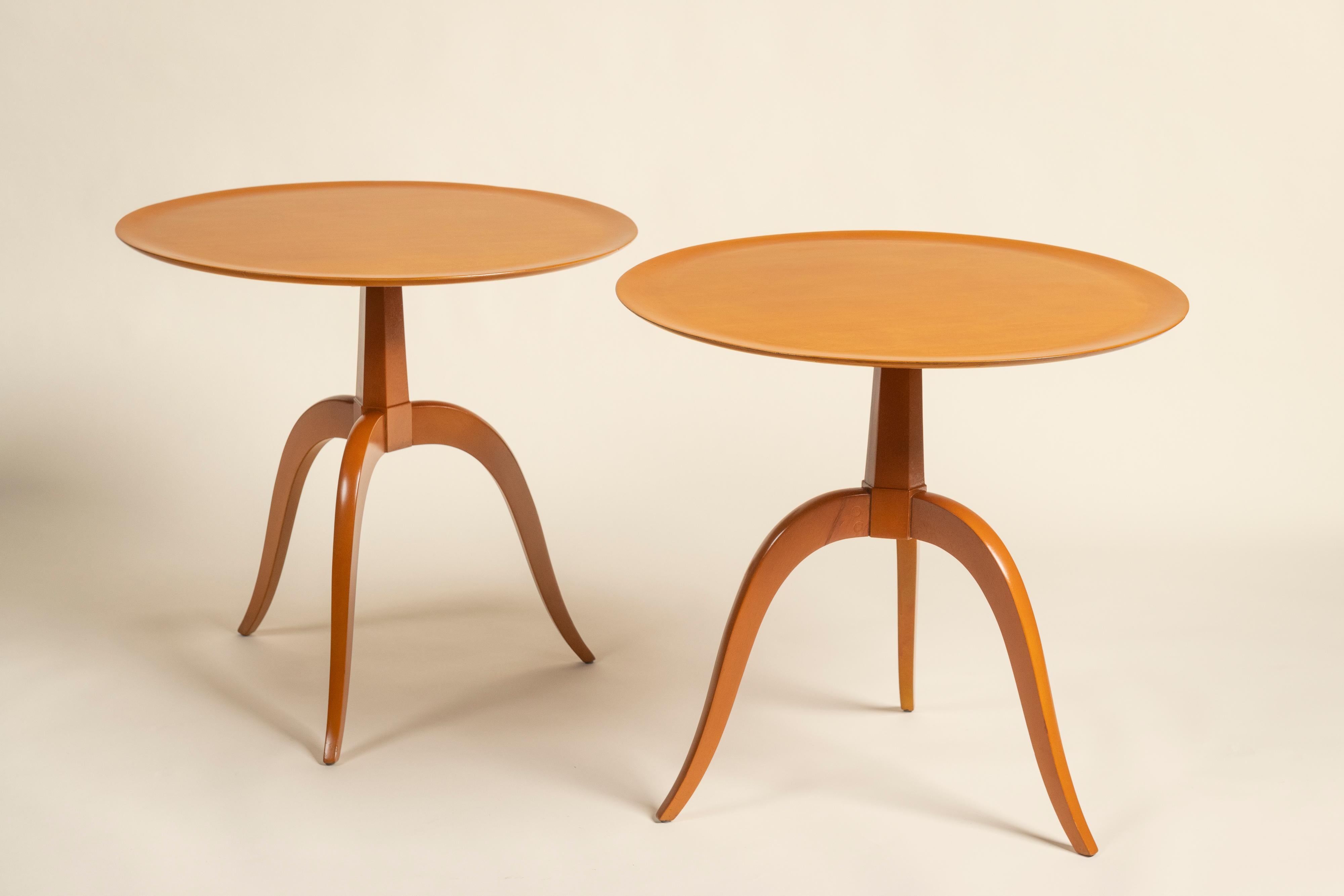 Pair Mid Century Modern Edward Wormley Side Tables for Dunbar, USA In Good Condition In San Francisco, CA