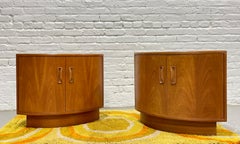 Pair - Mid Century Modern G-Plan Fresco Teak Corner Cabinets, c. 1960’s  Teak B