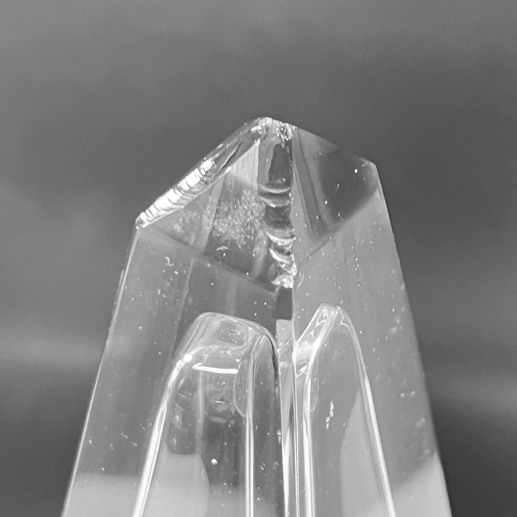 Pair Mid-Century Modern Glass Obelisks For Sale 2