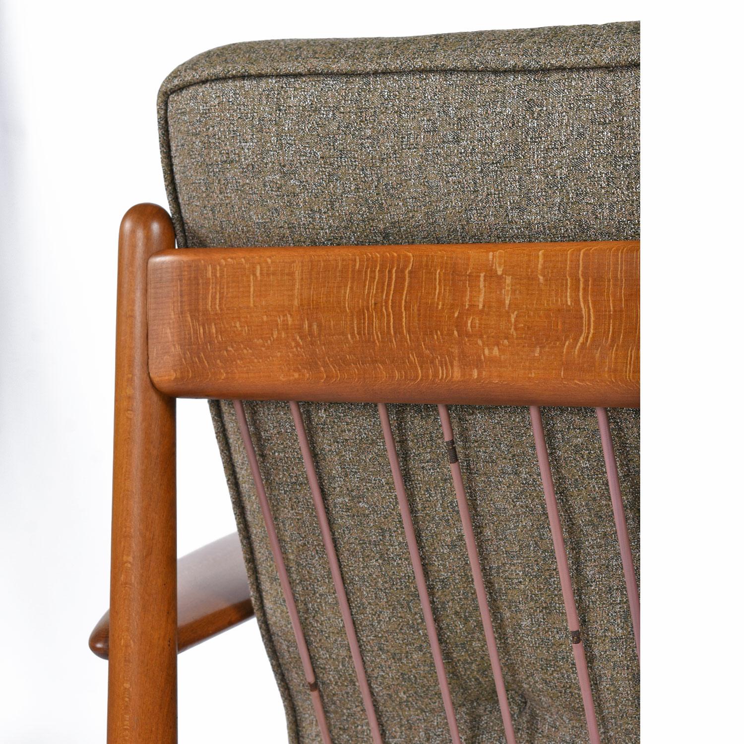 Pair Mid-Century Modern Grete Jalk France Daverkosen Danish Lounge Chairs 1