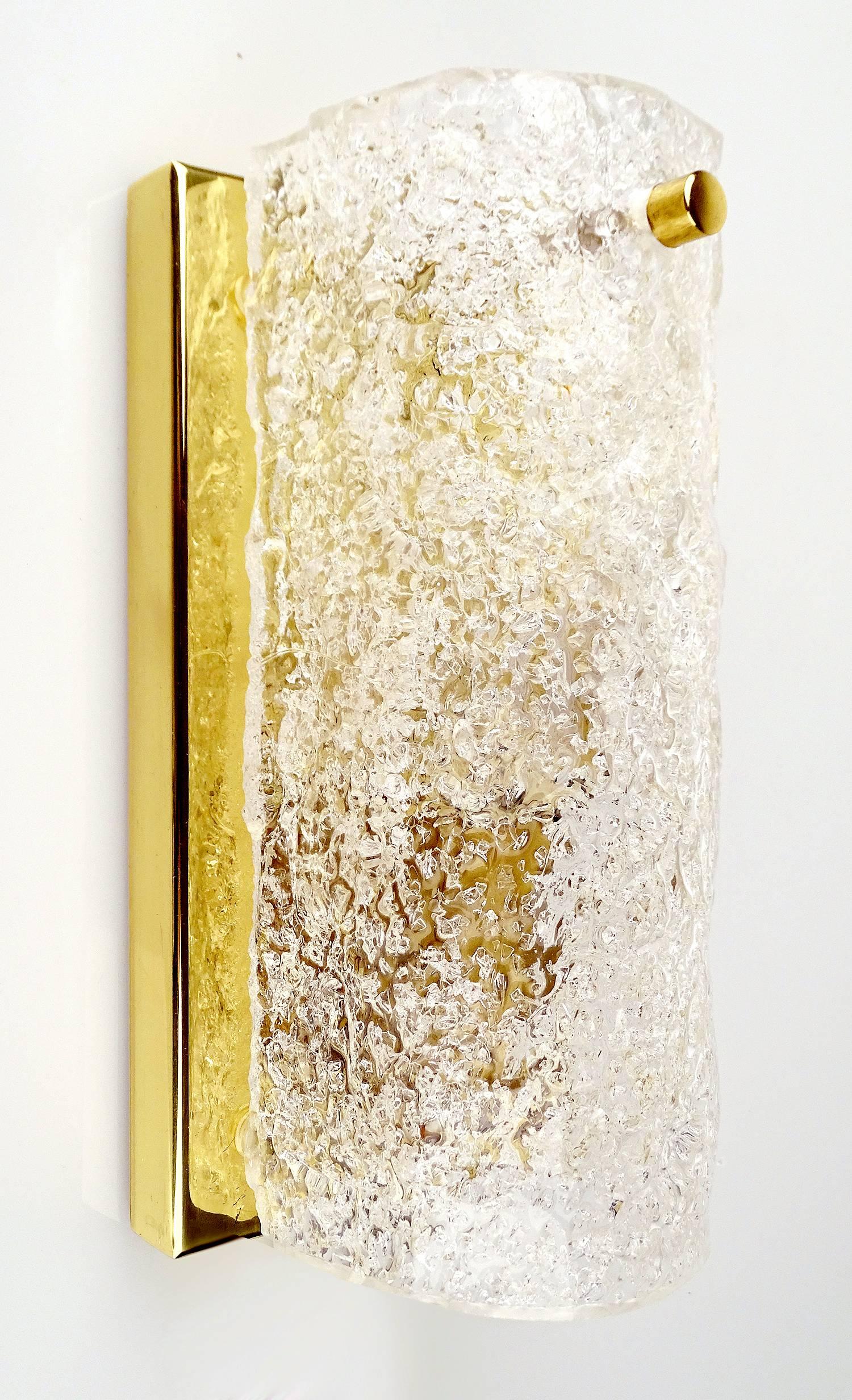 Pair Murano Glass  Brass Mirror Vanity Sconces, 1960s  13