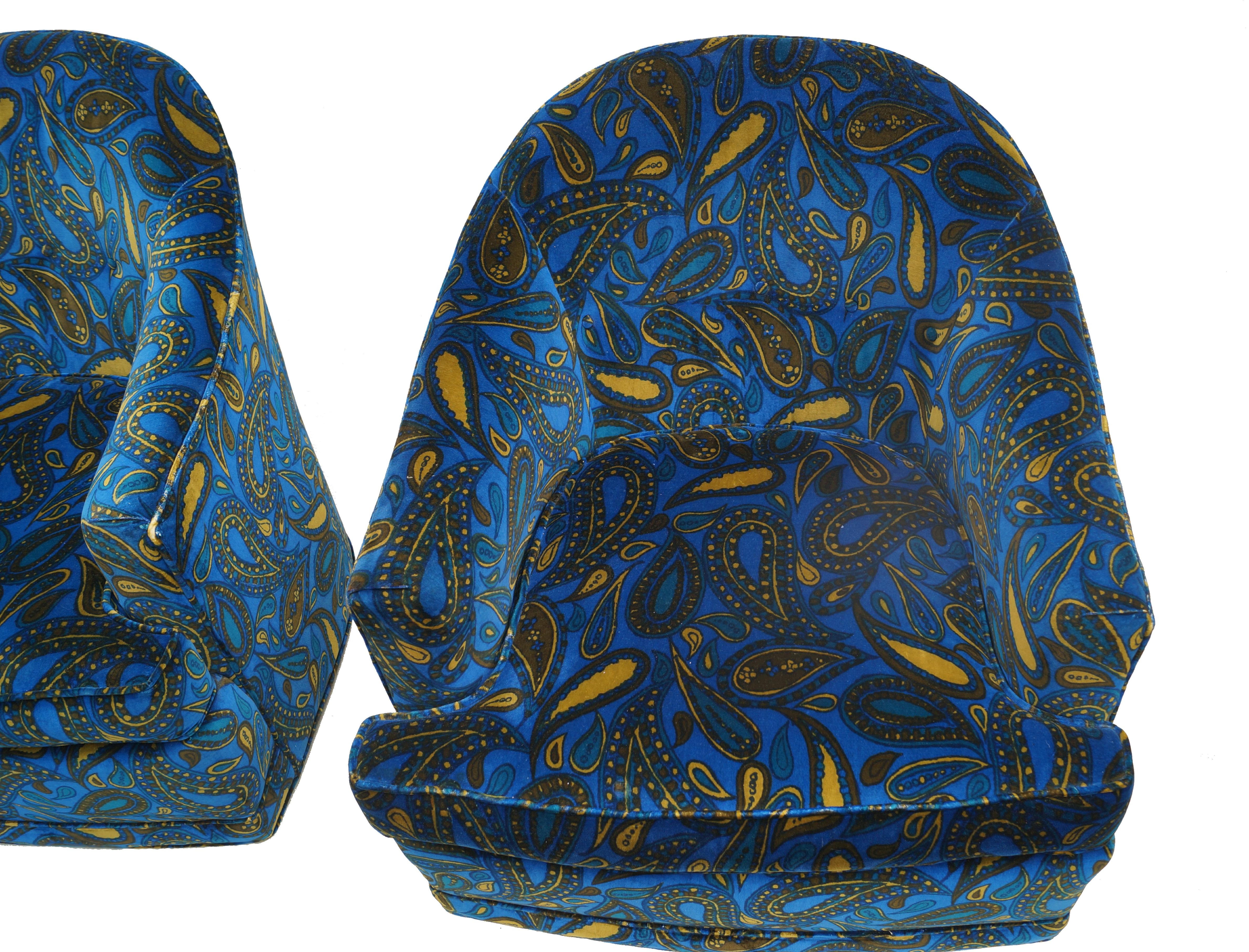 Américain Paire de chaises pivotantes Directional Sedgefield de style The Modernity Jack Larsen en vente