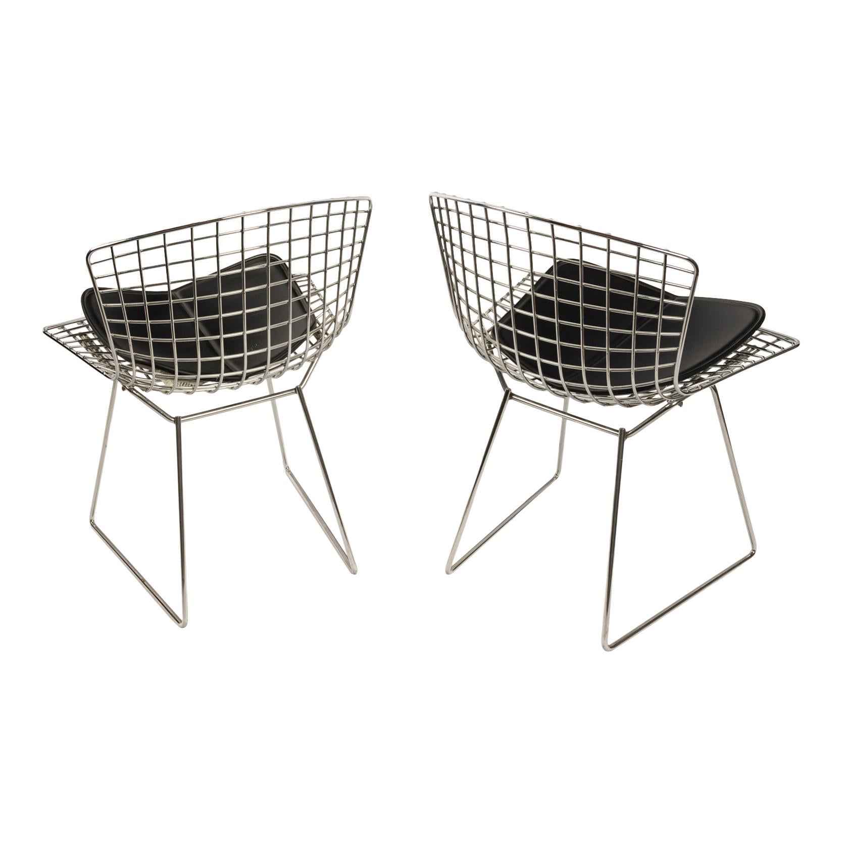Coppia di poltrone in acciaio dello Studio A di Knoll del Mid Century Modern e pad Harry Bertoia 1970 in vendita 3