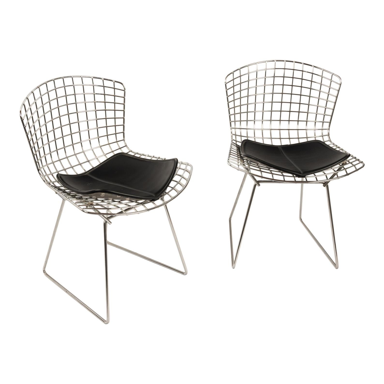 Mid-Century moderno Coppia di poltrone in acciaio dello Studio A di Knoll del Mid Century Modern e pad Harry Bertoia 1970 in vendita