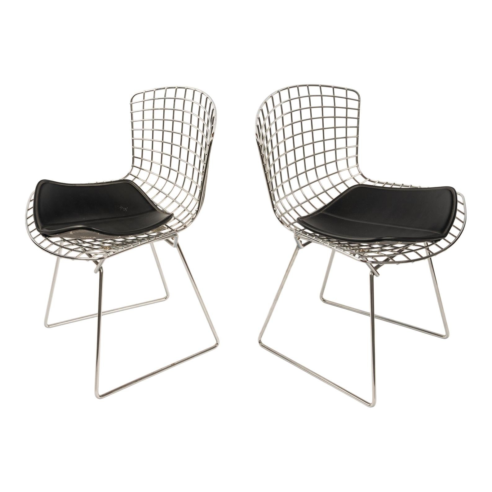 Coppia di poltrone in acciaio dello Studio A di Knoll del Mid Century Modern e pad Harry Bertoia 1970 In condizioni buone in vendita a Portland, OR