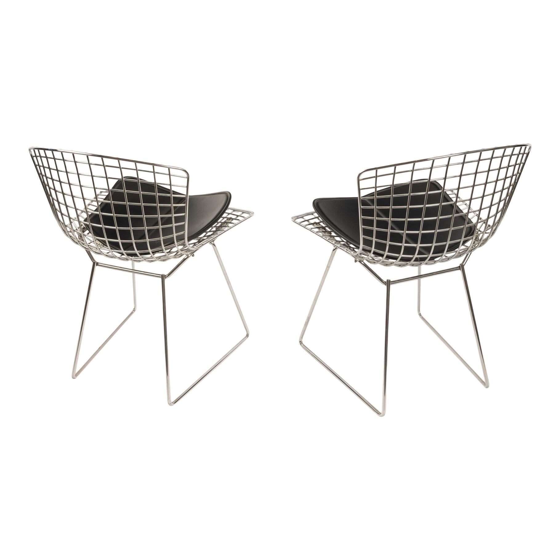 Acciaio inossidabile Coppia di poltrone in acciaio dello Studio A di Knoll del Mid Century Modern e pad Harry Bertoia 1970 in vendita