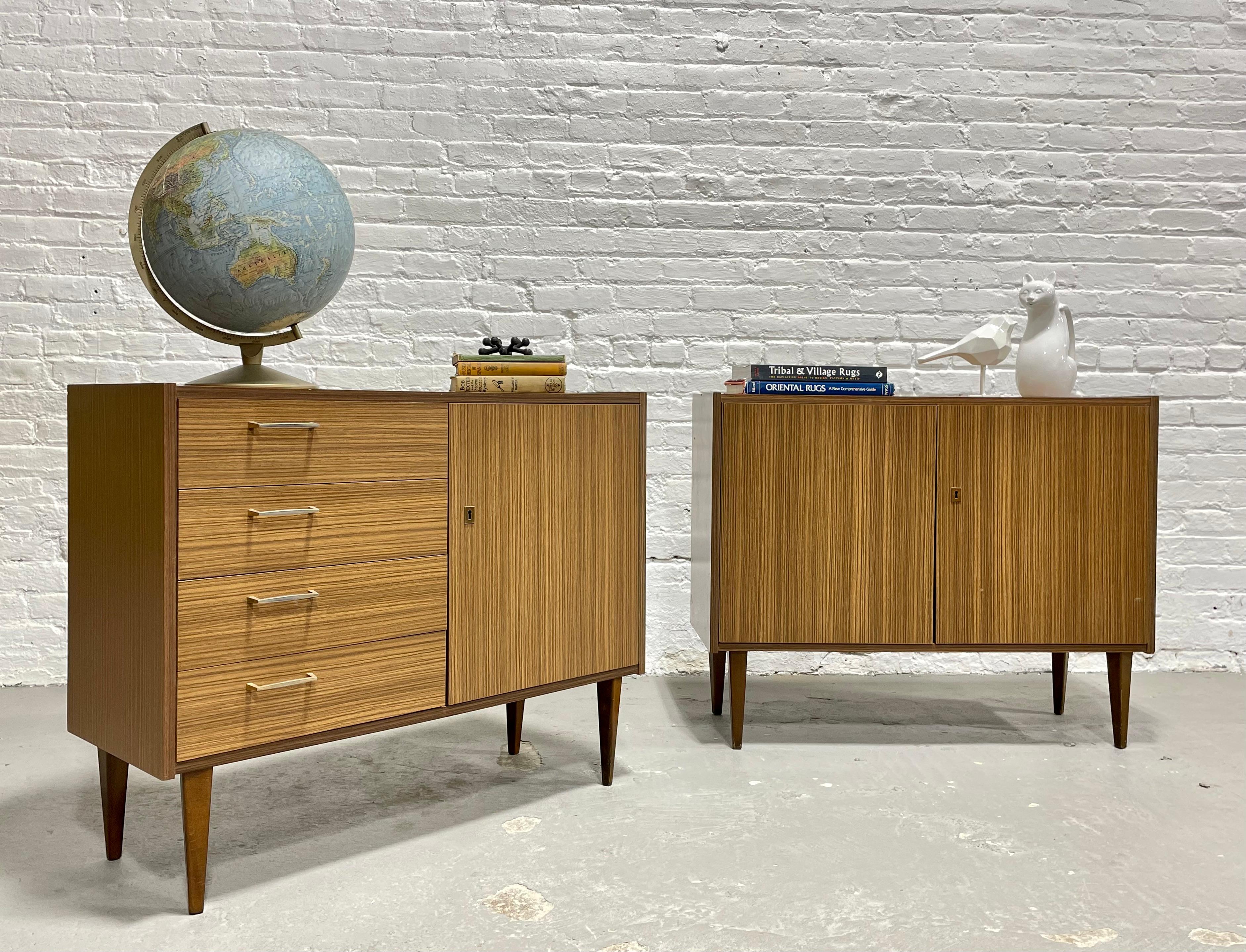 Mid-Century Modern PAIR Mid Century MODERN Laminate CREDENZAS/ Cabinets, Made in Germany, c. 1960's For Sale