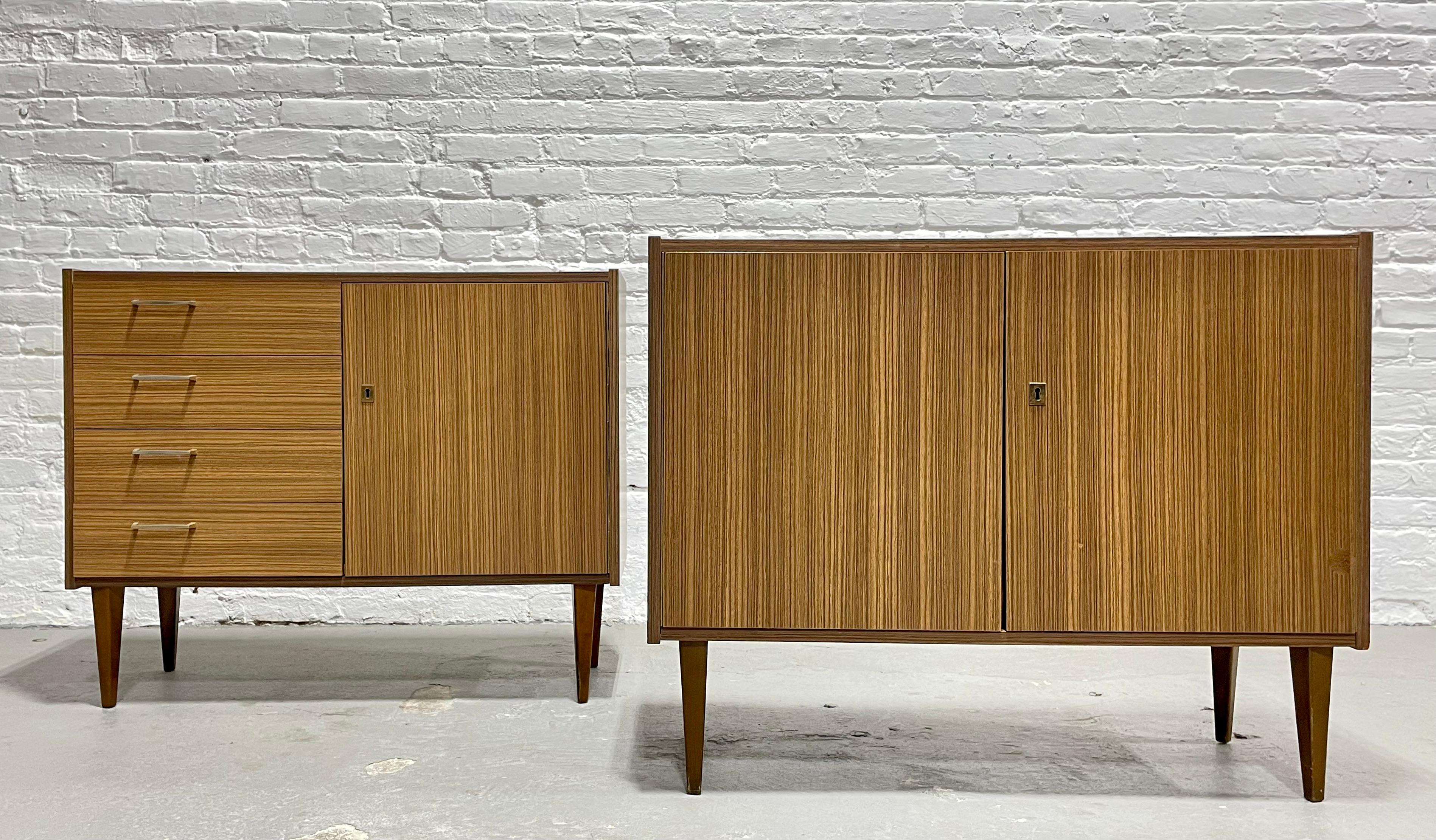 PAIR Mid Century MODERN Laminate CREDENZAS/ Cabinets, Made in Germany, c. 1960's For Sale 3