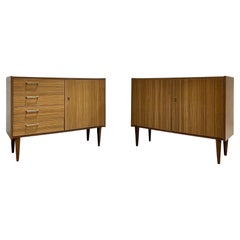 Vintage PAIR Mid Century MODERN Laminate CREDENZAS/ Cabinets, Made in Germany, c. 1960's