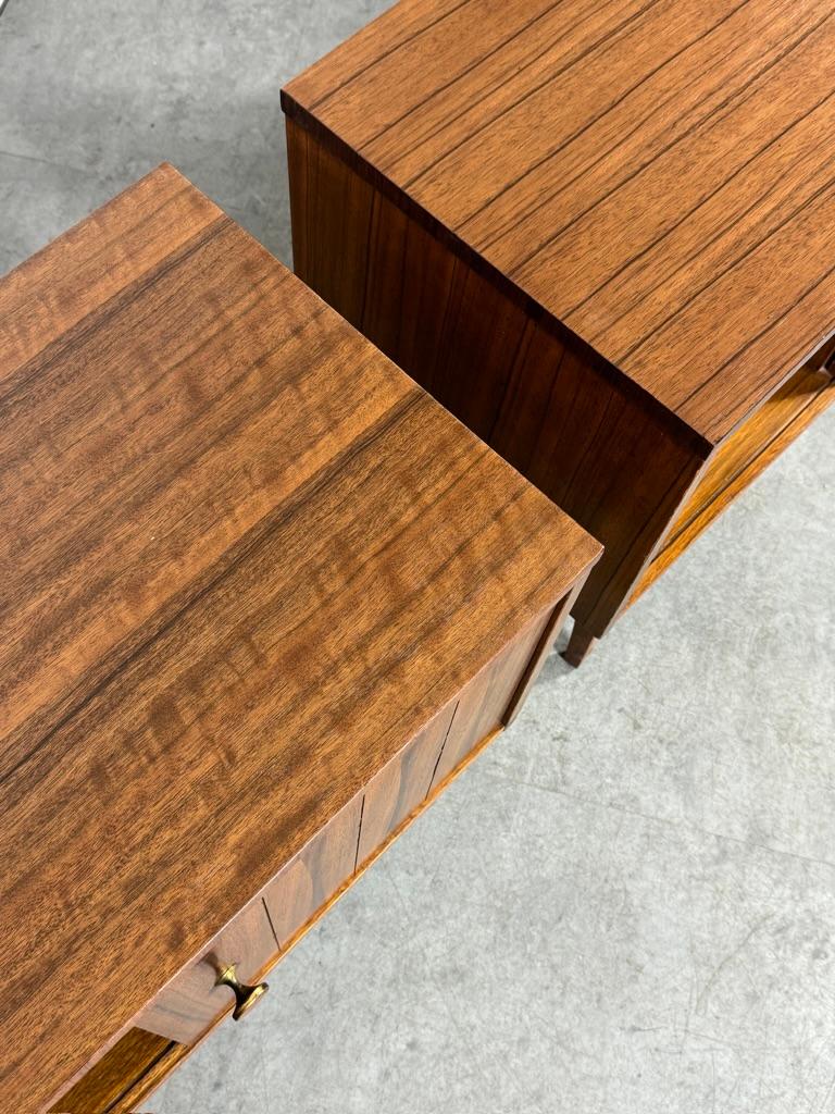 Pair Mid Century Modern Lane Rosewood Single Drawer Night Stands End Tables  For Sale 3