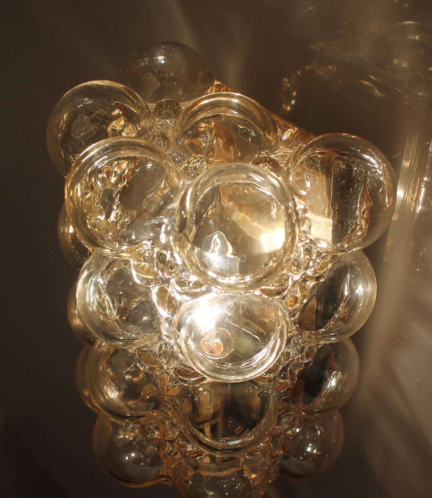 Pair Limburg Bubble Glass & Brass  Mirror Vanity Sconces 7