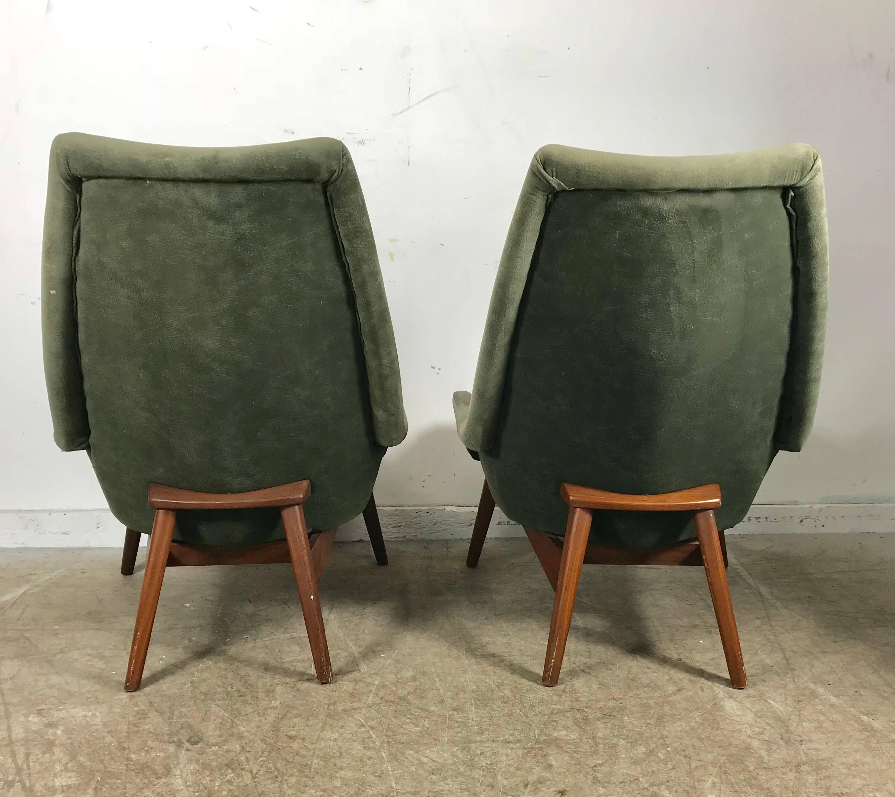 Mid-Century Modern Paire de chaises longues modernes du milieu du siècle dernier par Jan Kuypers