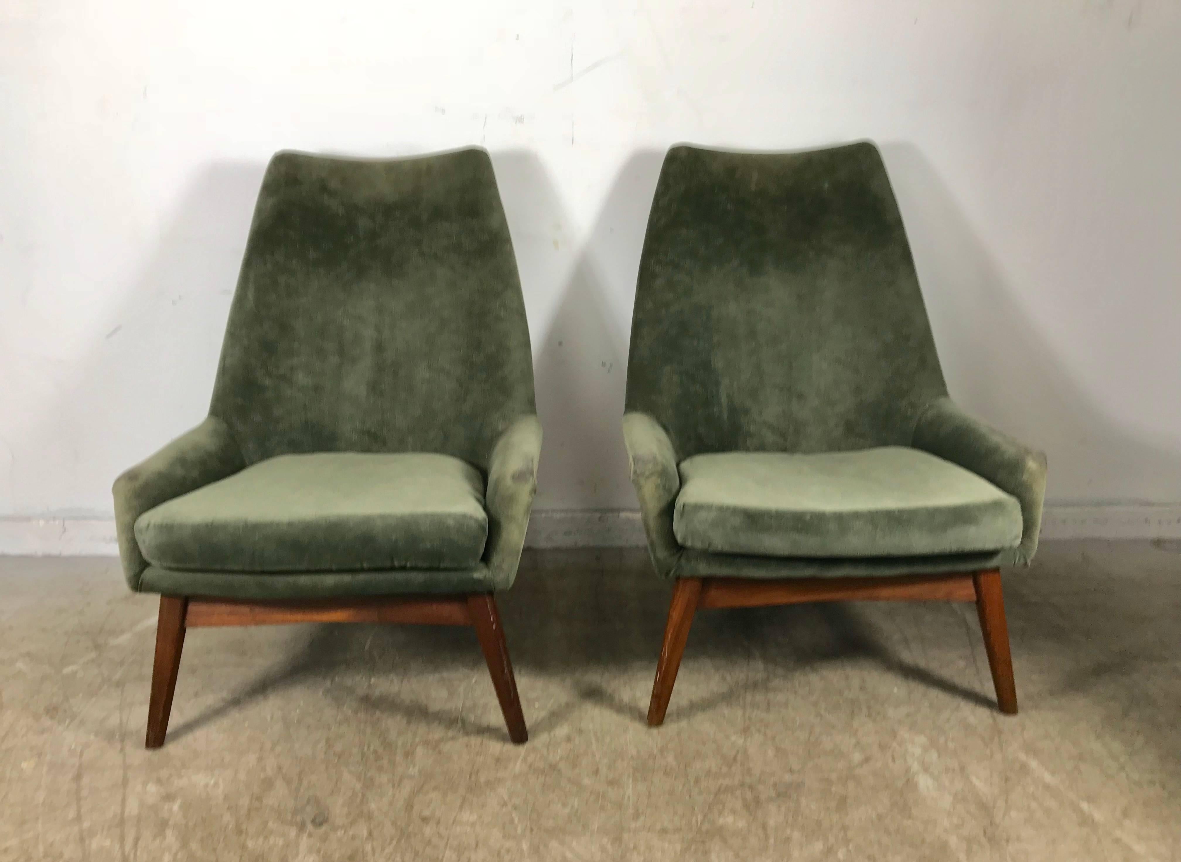 Paire de chaises longues modernes du milieu du siècle dernier par Jan Kuypers Bon état à Buffalo, NY