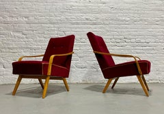 PAIR - Mid Century Modern Lounge Chairs by Jaroslav Smidek, made in Czech, 1960s